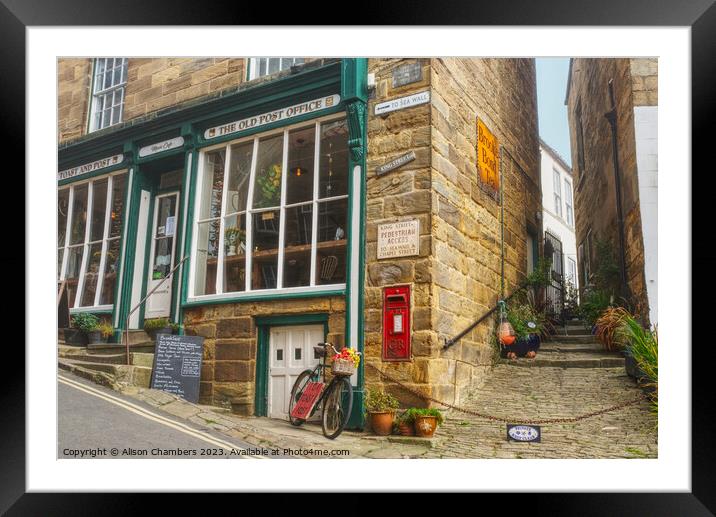 The Old Post Office Robin Hoods Bay Framed Mounted Print by Alison Chambers