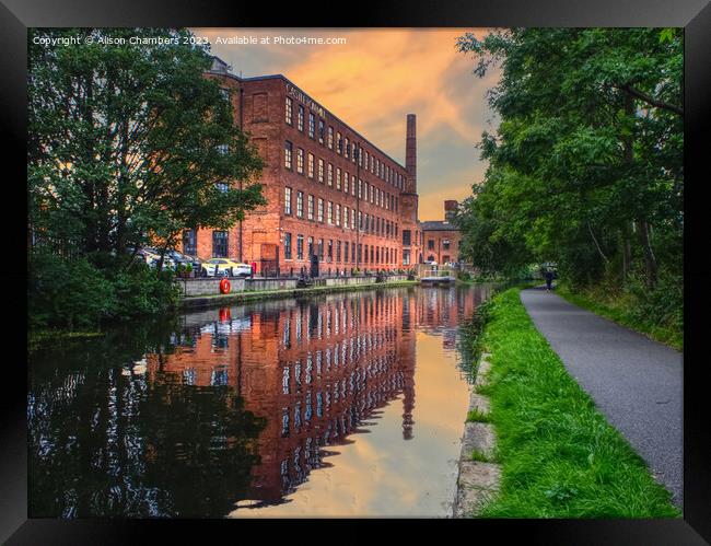 Castleton Mill in Leeds Framed Print by Alison Chambers