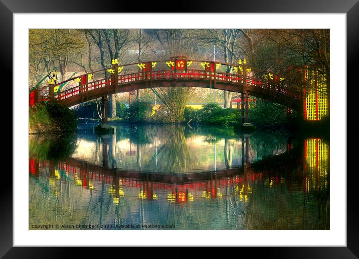 Scarborough Peasholm Park Framed Mounted Print by Alison Chambers