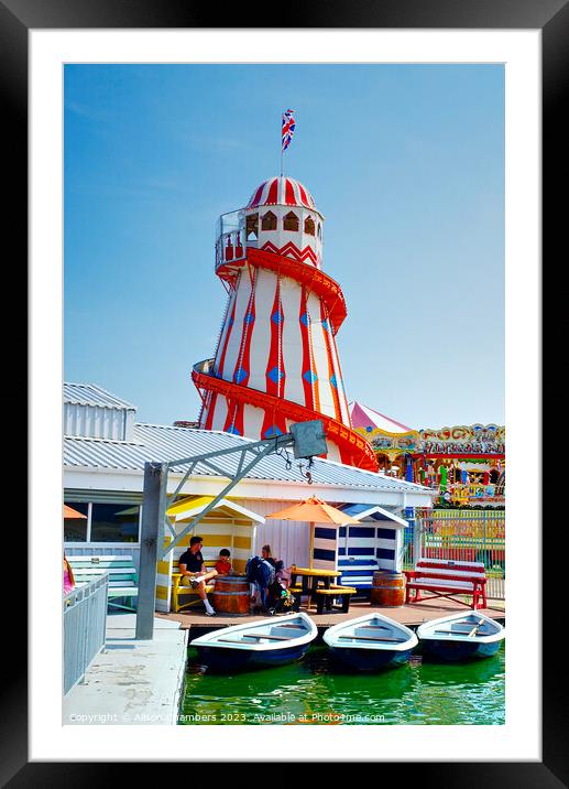 Skegness Funfair Portrait Framed Mounted Print by Alison Chambers