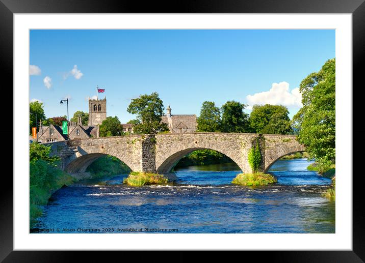 Nether Bridge Kendal Framed Mounted Print by Alison Chambers