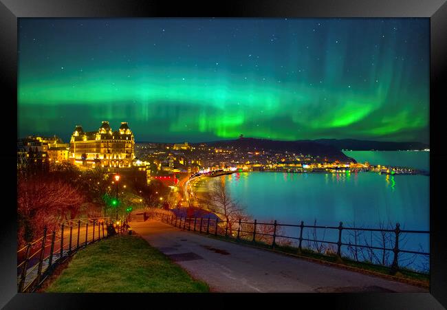 Scarborough Aurora Borealis  Framed Print by Alison Chambers