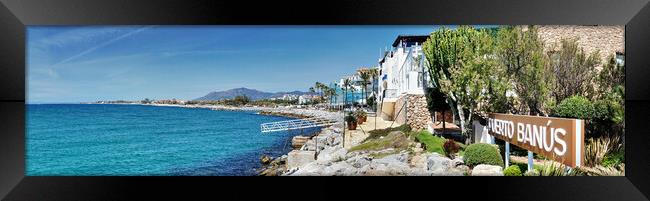 Puerto Banus Panorama  Framed Print by Alison Chambers