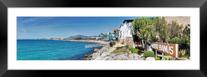 Puerto Banus Panorama  Framed Mounted Print by Alison Chambers
