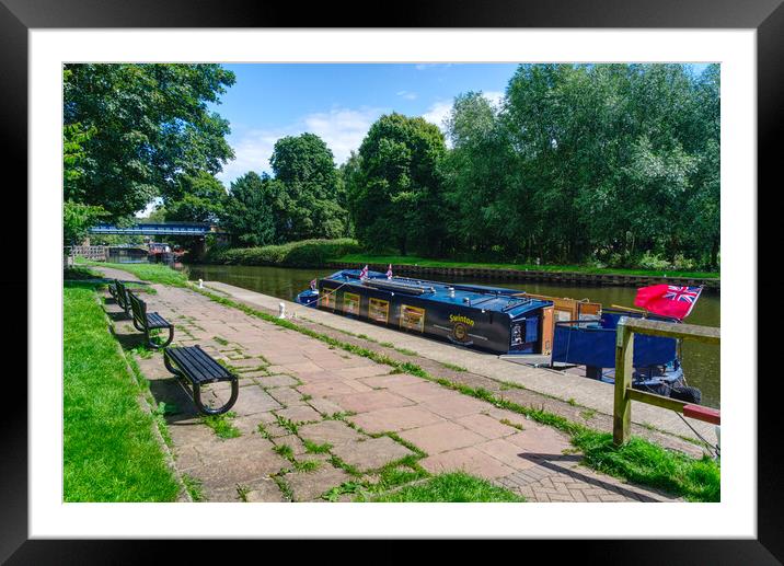 Sprotbrough Canal Framed Mounted Print by Alison Chambers