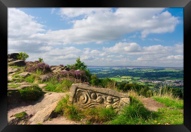 Otley Chevin Sculpture Trail Framed Print by Alison Chambers