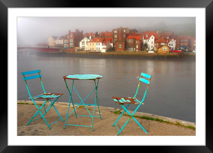 Whitby Where The Fishermen Sit Framed Mounted Print by Alison Chambers