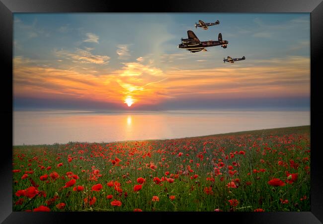 Battle Of Britain Memorial Flight Lancaster Bomber Framed Print by Alison Chambers