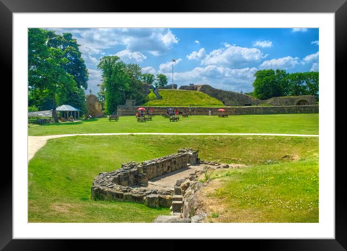 Pontefract Castle and Grounds Framed Mounted Print by Alison Chambers