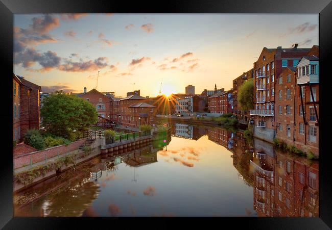 Leeds City Sunset Framed Print by Alison Chambers