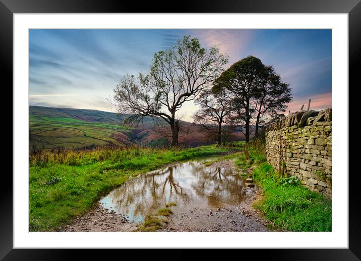 Digley Holmfirth Landscape  Framed Mounted Print by Alison Chambers
