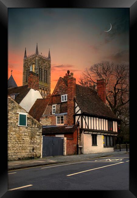 Lincoln Cathedral from Eastgate Framed Print by Alison Chambers