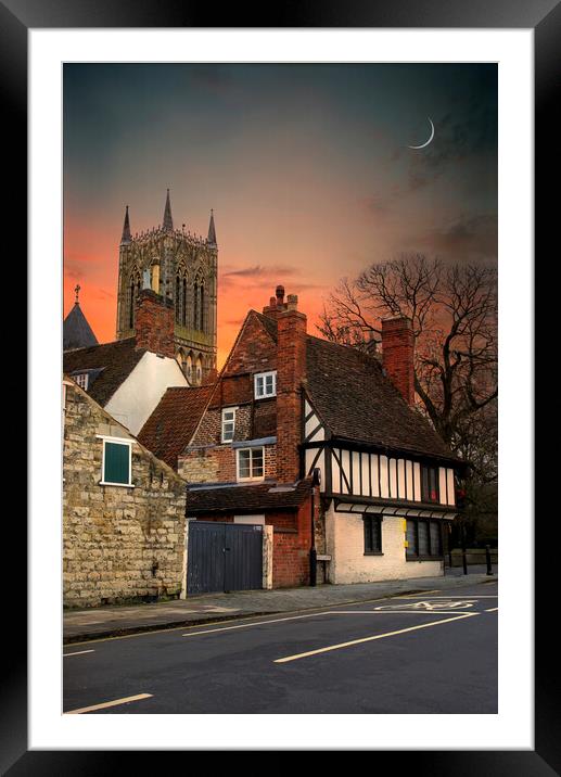 Lincoln Cathedral from Eastgate Framed Mounted Print by Alison Chambers