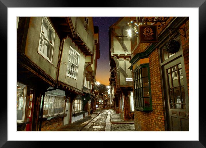 York Shambles Framed Mounted Print by Alison Chambers