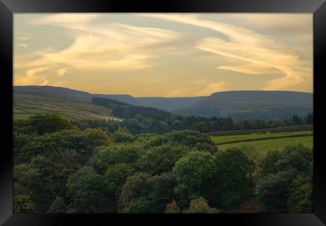 Holme Valley Landscape  Framed Print by Alison Chambers