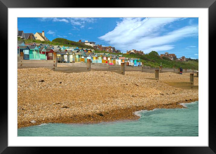 Tankerton Beach Framed Mounted Print by Alison Chambers