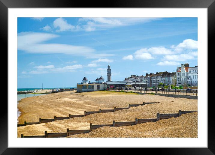 Herne Bay Beach Framed Mounted Print by Alison Chambers