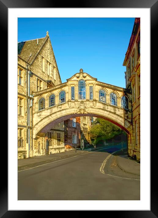 Oxford Bridge of Sighs Framed Mounted Print by Alison Chambers