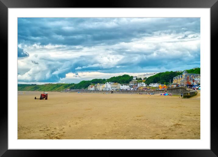 Filey Beach Framed Mounted Print by Alison Chambers