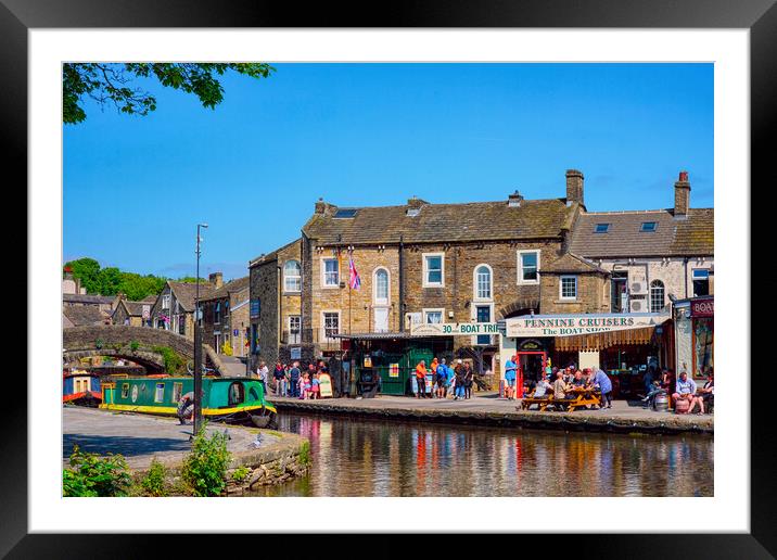 Skipton Canal Basin Framed Mounted Print by Alison Chambers