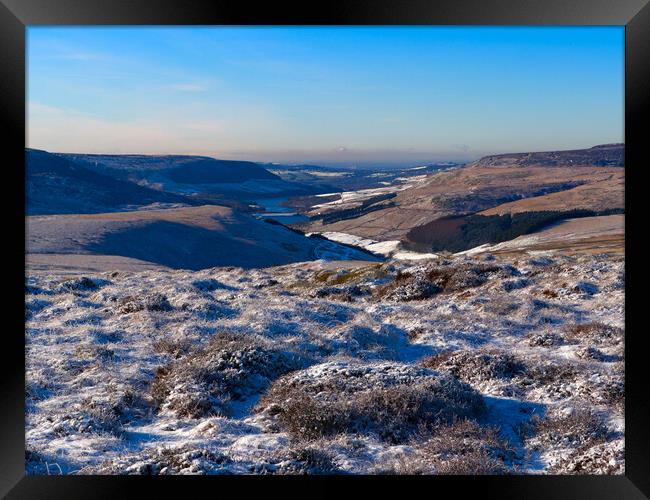 Woodhead Reservoir Withens Moor Framed Print by Alison Chambers