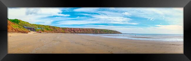 Filey Brigg Panorama  Framed Print by Alison Chambers