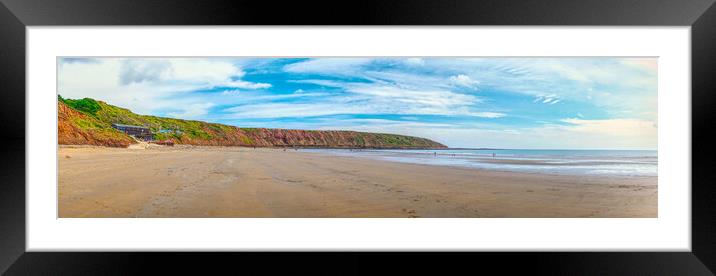 Filey Brigg Panorama  Framed Mounted Print by Alison Chambers