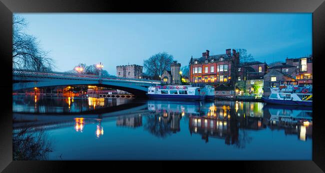 Evening on York River Ouse Framed Print by Alison Chambers