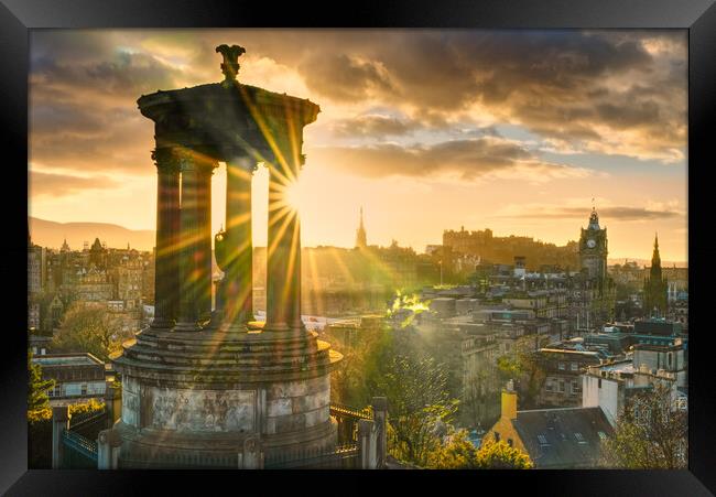 Edinburgh Sunset Framed Print by Alison Chambers