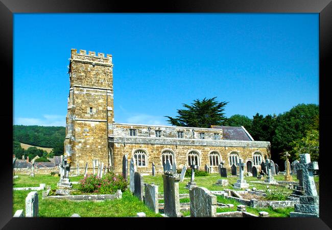 St Nicholas' Church Abbotsbury Framed Print by Alison Chambers