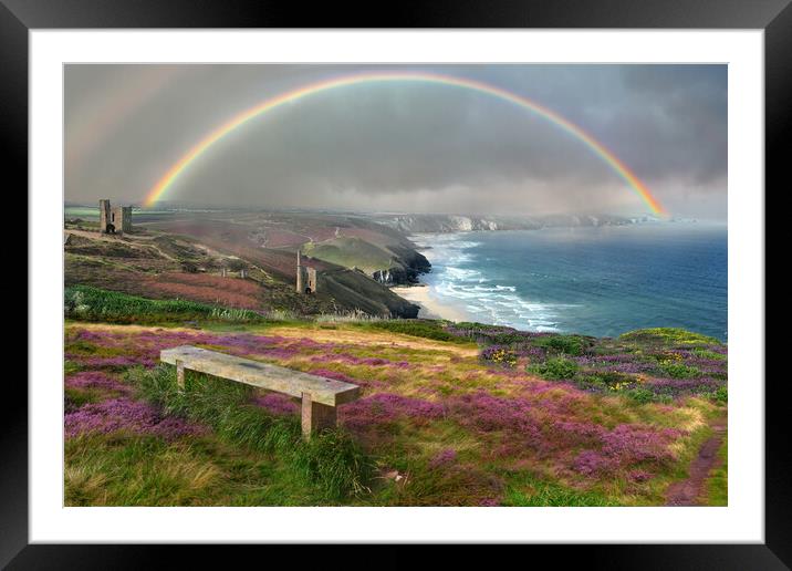 St Agnes Cornwall  Framed Mounted Print by Alison Chambers