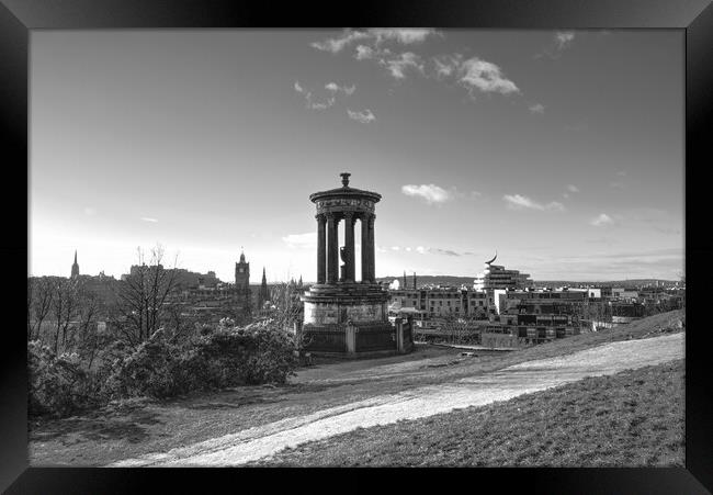 Edinburgh Cityscape BW Framed Print by Alison Chambers