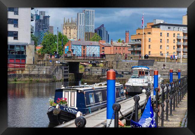 Leeds Dock and Cityscape  Framed Print by Alison Chambers