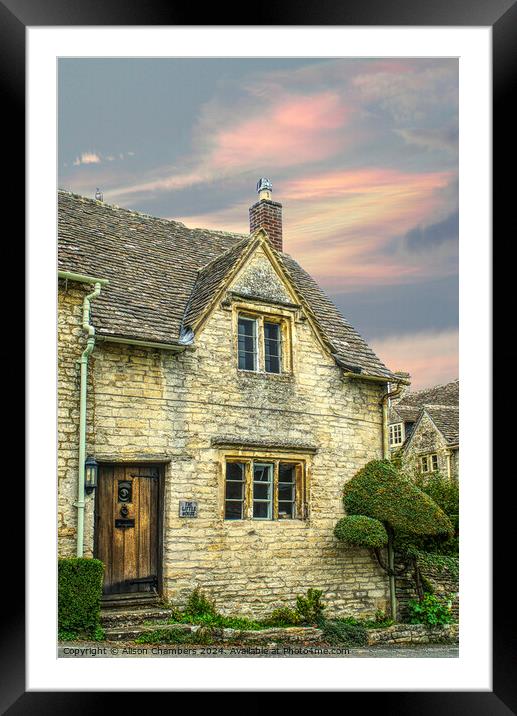 The Little House Burford Framed Mounted Print by Alison Chambers