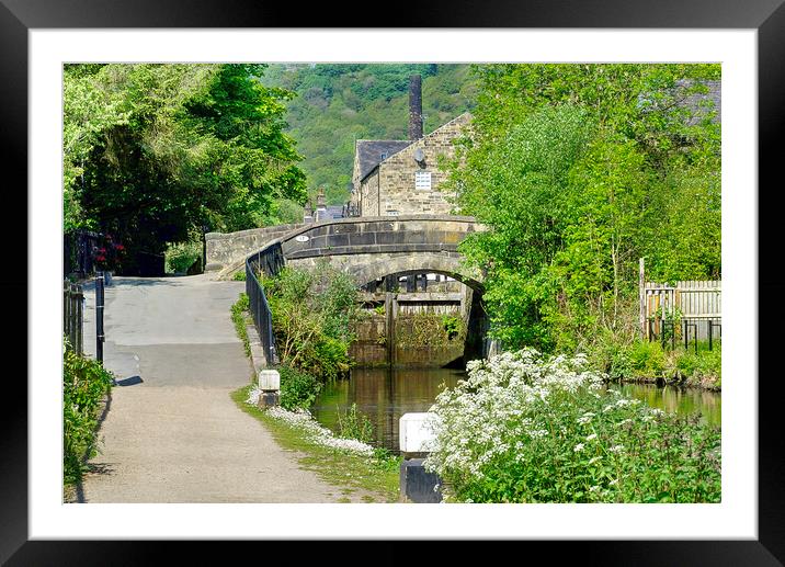 Rochdale Canal Hebden bridge  Framed Mounted Print by Alison Chambers