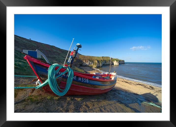 North Landing Flamborough  Framed Mounted Print by Alison Chambers