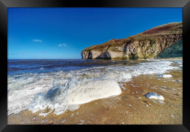 North Landing Flamborough Framed Print by Alison Chambers