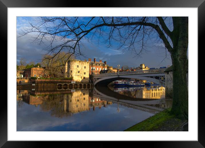 River Ouse York Framed Mounted Print by Alison Chambers
