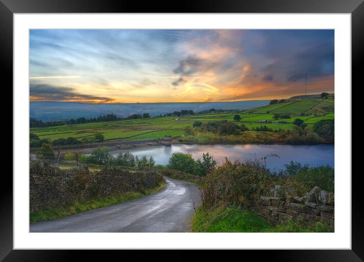 Digley Reservoir Framed Mounted Print by Alison Chambers