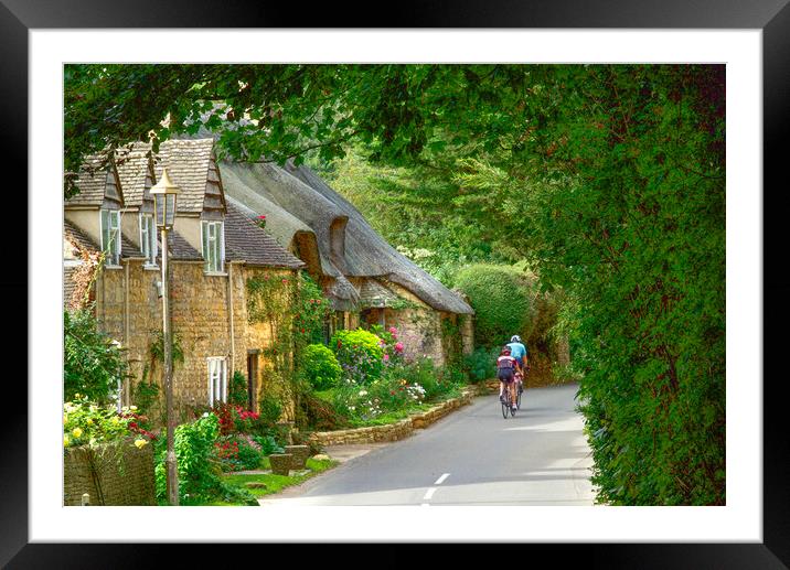 Cotswold Thatched Cottages Framed Mounted Print by Alison Chambers