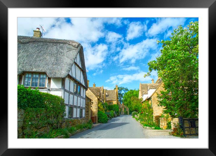 Stanton Cottages Gloucestershire  Framed Mounted Print by Alison Chambers