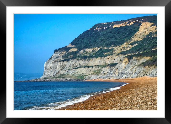 Golden Cap Dorset Framed Mounted Print by Alison Chambers