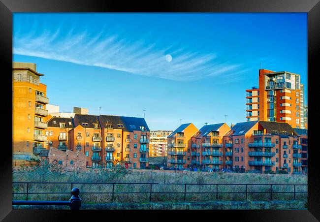 Leeds City Moon Framed Print by Alison Chambers