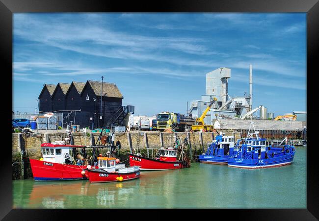 Whitstable Harbour  Framed Print by Alison Chambers