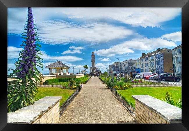 Herne Bay Promenade and Clock Tower Framed Print by Alison Chambers