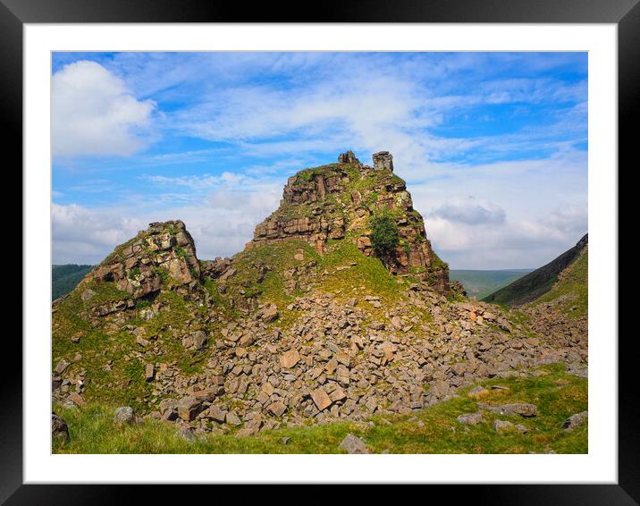 Alport Castles Framed Mounted Print by Alison Chambers