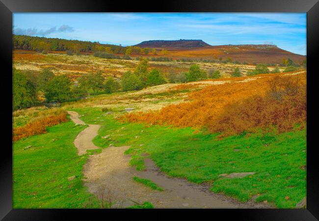 Footpath To Higger Tor Framed Print by Alison Chambers