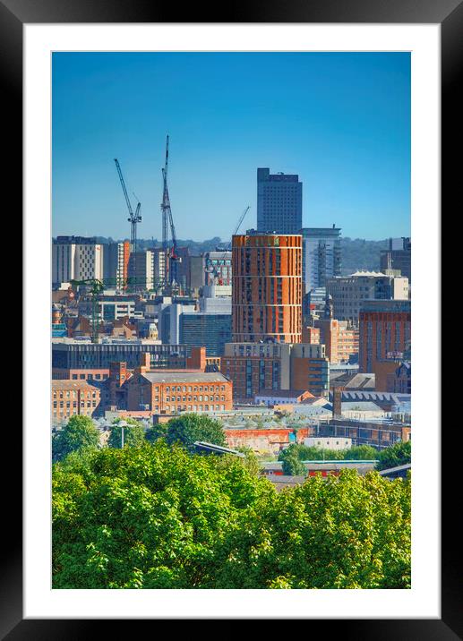 Leeds City Centre Skyline Framed Mounted Print by Alison Chambers