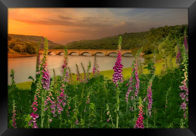 Ladybower Reservoir Sunset Framed Print by Alison Chambers