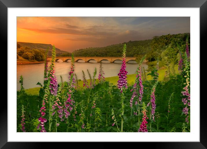Ladybower Reservoir Sunset Framed Mounted Print by Alison Chambers